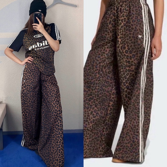 adidas Originals Pants - ✨Host pick✨adidas Leopard Firebird Oversize TRACK TrackSuit Bottoms